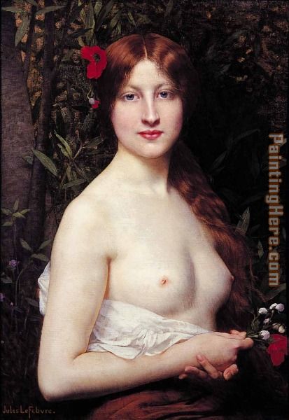 Fleurs des Champs painting - Jules Joseph Lefebvre Fleurs des Champs art painting